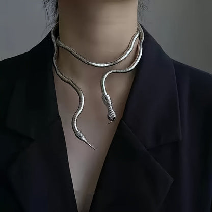 Curious Malleable Long Snake Wrap Collar Halloween