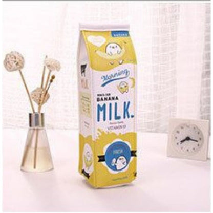 Simulated Milk Box Leather Minimalist Pencil Case