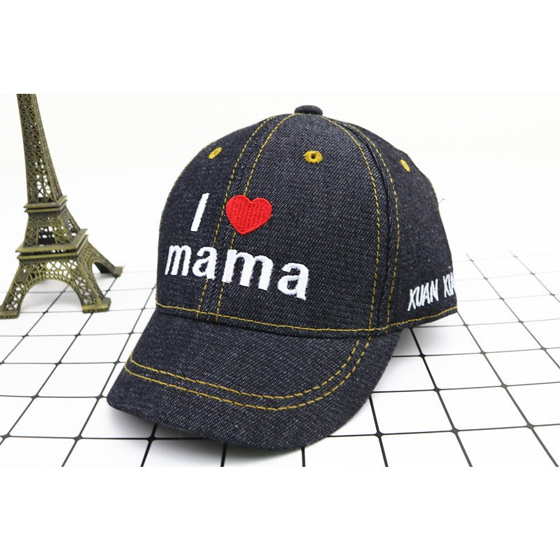 Mama Denim Casual Letter Baseball Caps