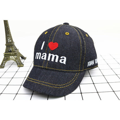 Mama Denim Casual Letter Baseball Caps
