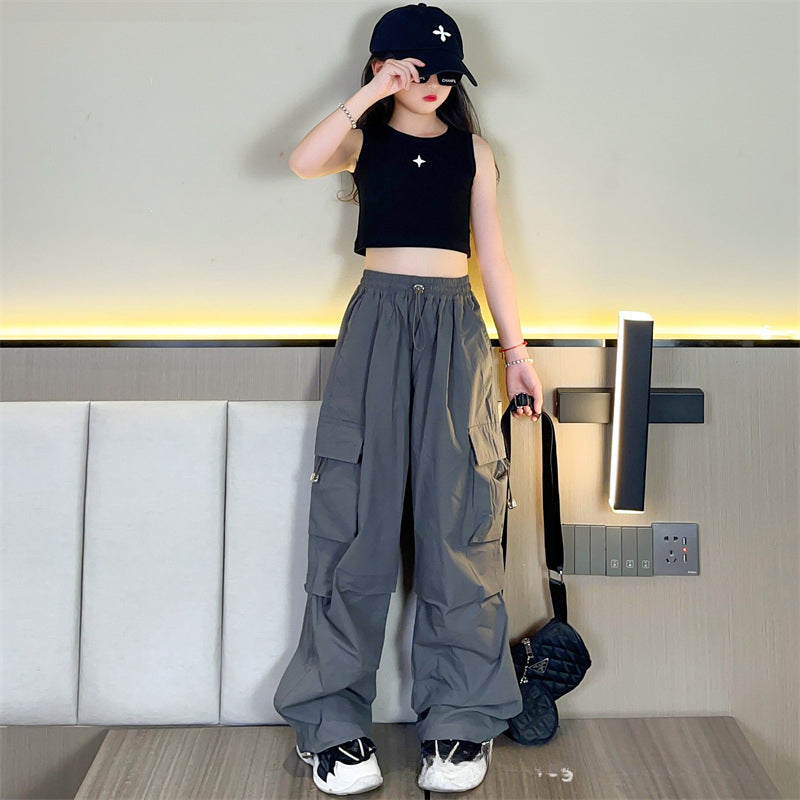 Wholesale Cotton Summer Thin Girls Overalls