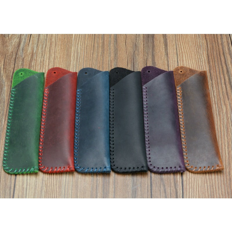 Genuine Leather Personalized Retro Pure Handmade First Layer Cowhide Pen Holder