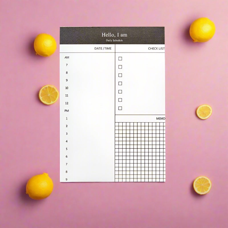 Simple Business Day Planning Paper Sticky Notes