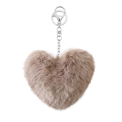 Love Hair Ball Tassel Keychain Women Bag Pendant