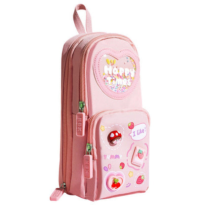 Large Capacity Backpack Canvas Pencil Case