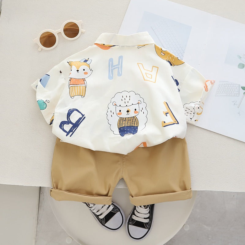 Boys' Cotton Shirts and Shorts Sets
