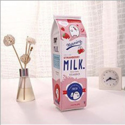 Simulated Milk Box Leather Minimalist Pencil Case