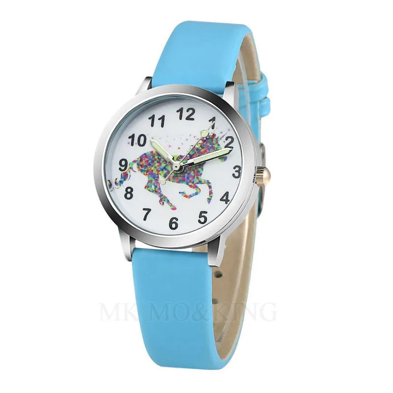 Girls Casual Quartz Unicorn Watch