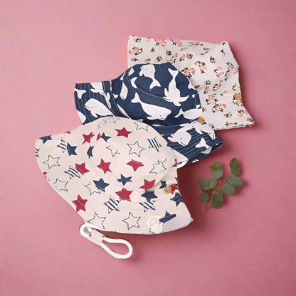 Polyester Kids Strawberry Print Bucket Hat