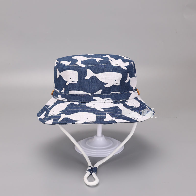 Polyester Kids Strawberry Print Bucket Hat