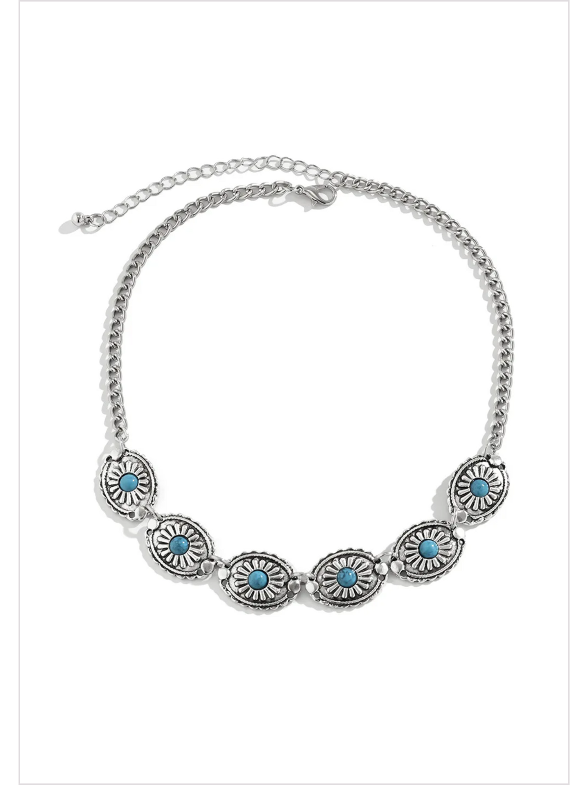 Makin' A Statement Turquoise Choker Necklace