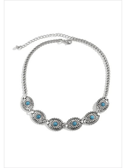 Makin' A Statement Turquoise Choker Necklace