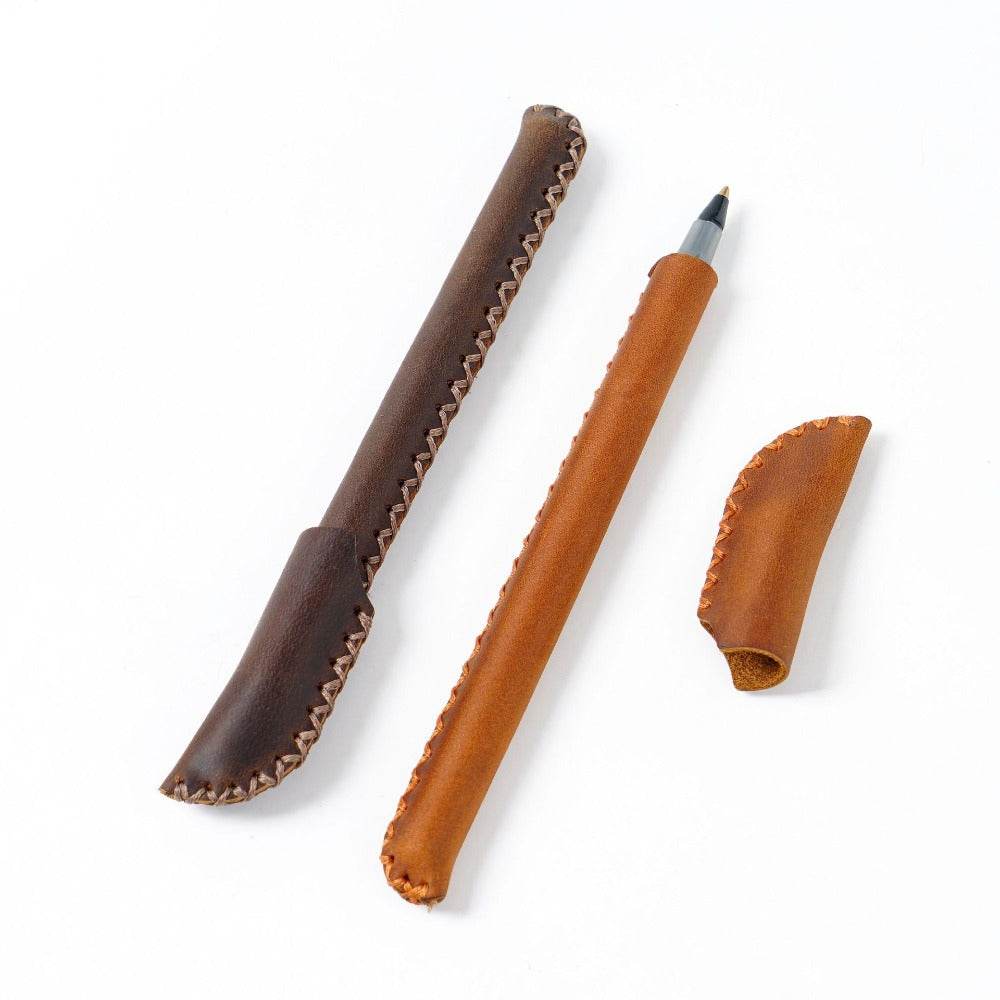 Handmade Cowhide Creative Retro Pencil Case
