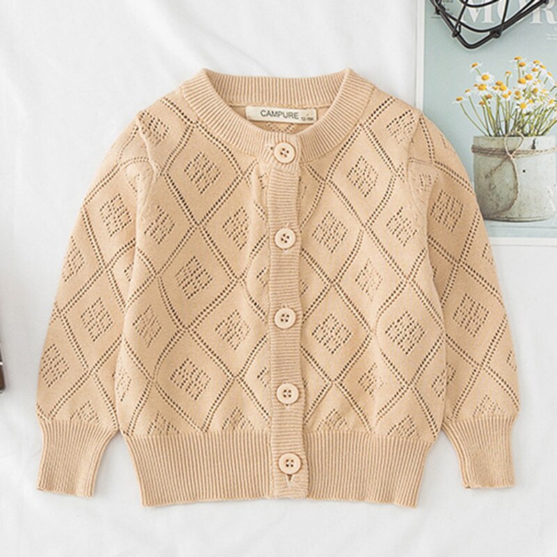 Plaid Design Knitted Cardigan