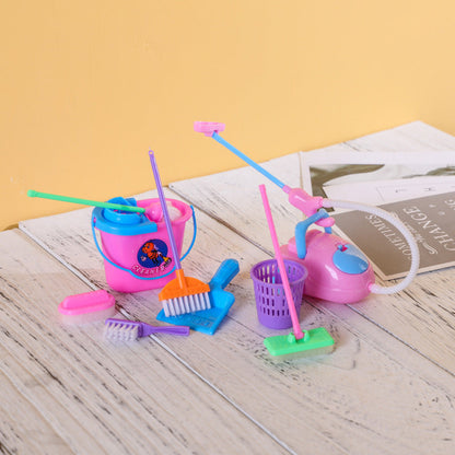 Wholesale 9 pieces doll cleaning tools set TOY