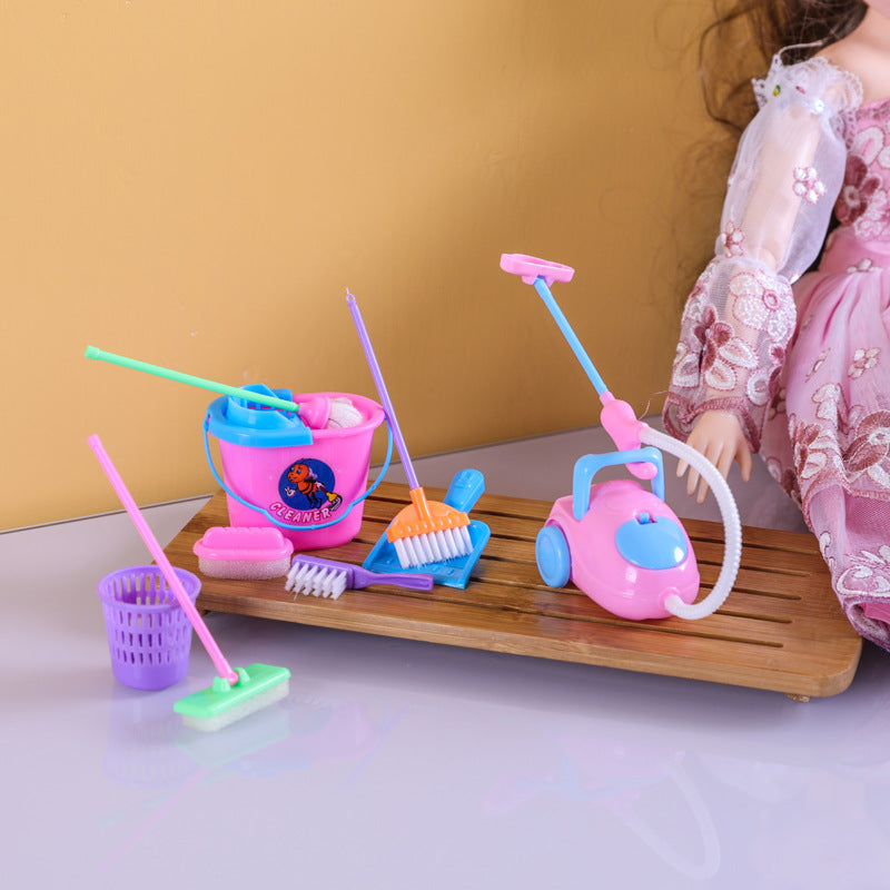 Wholesale 9 pieces doll cleaning tools set TOY