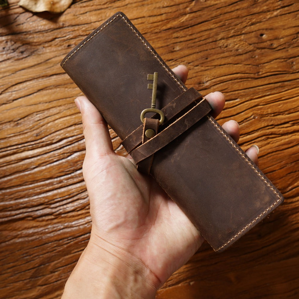 Cowhide Vintage Handmade Multifunctional Pencil Case