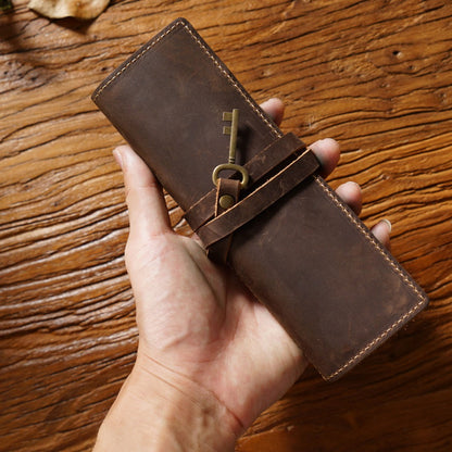 Cowhide Vintage Handmade Multifunctional Pencil Case