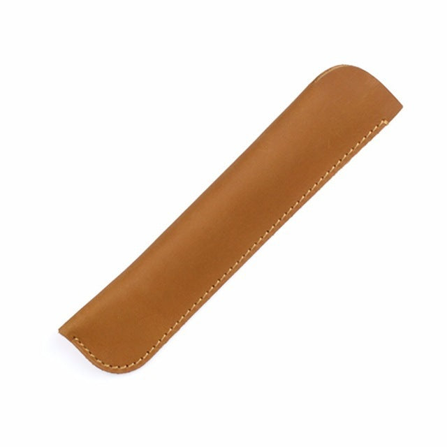 Retro Handmade Cowhide Creative Steel Pen Jacket Bag