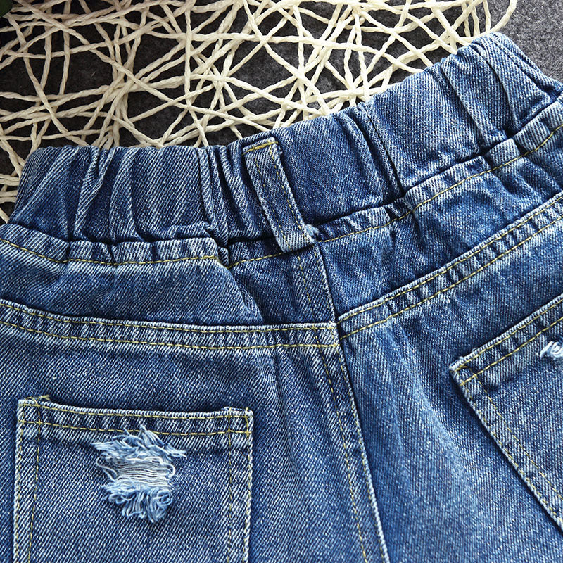 Girls Cotton Denim Pants Baby Clothes