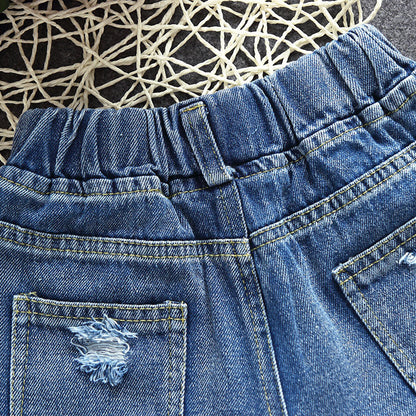 Girls Cotton Denim Pants Baby Clothes