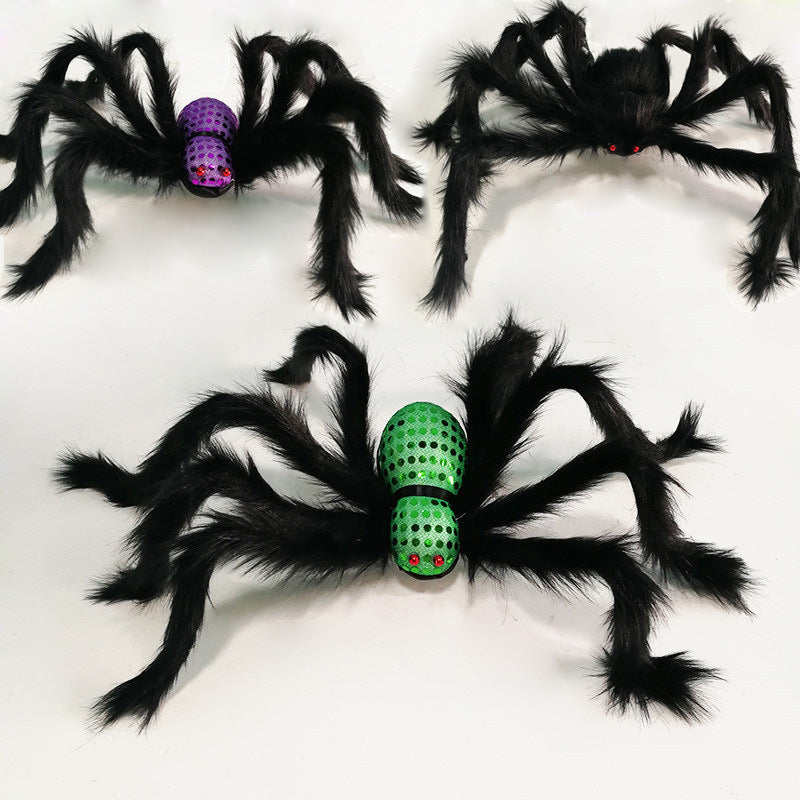 Halloween Decoration Simulation Big Black Spider Foam Props