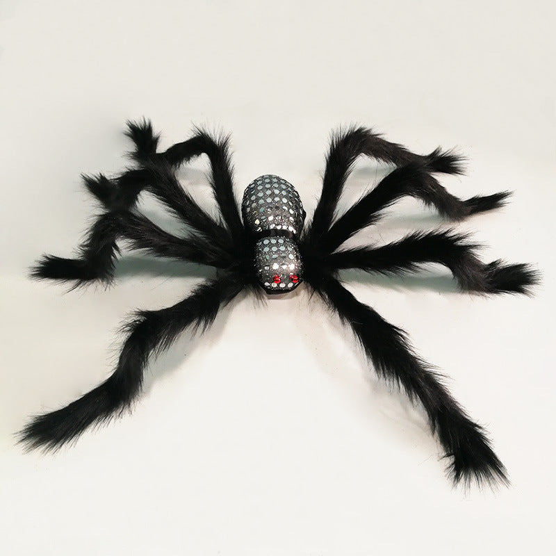 Halloween Decoration Simulation Big Black Spider Foam Props