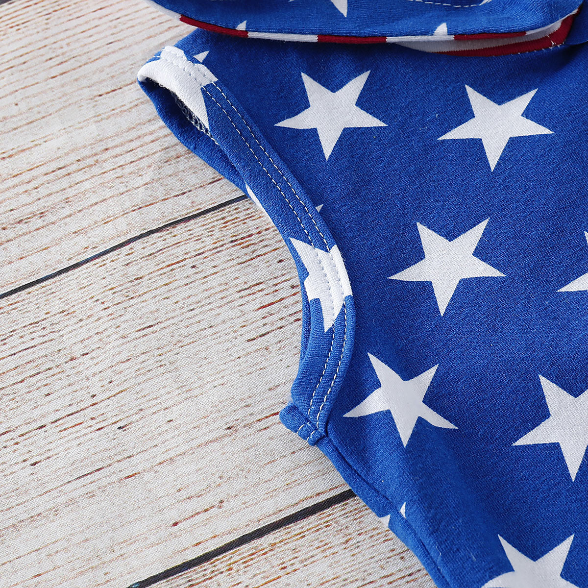 Boys American Flag Tracksuit Polyester Baby Clothes