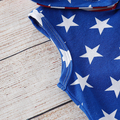 Boys American Flag Tracksuit Polyester Baby Clothes