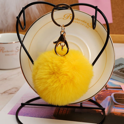Imitation Rex Rabbit Fur Ball Keychain