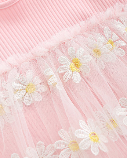 Baby Girls Flower Lace Dresses Headwear