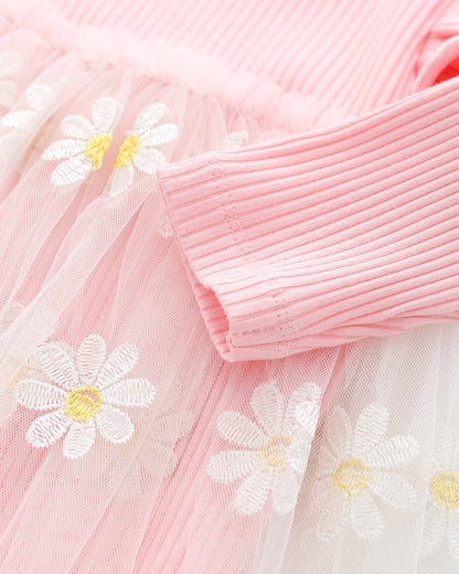 Baby Girls Flower Lace Dresses Headwear