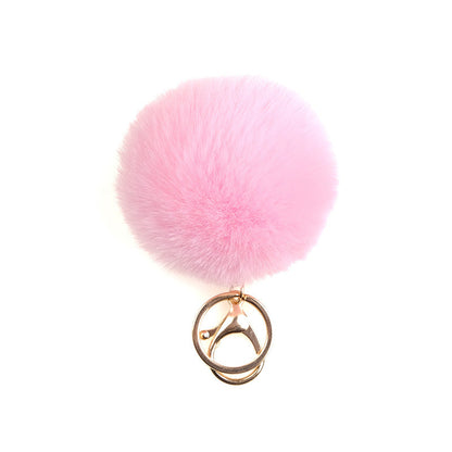 Imitation Rex Rabbit Fur Ball Keychain