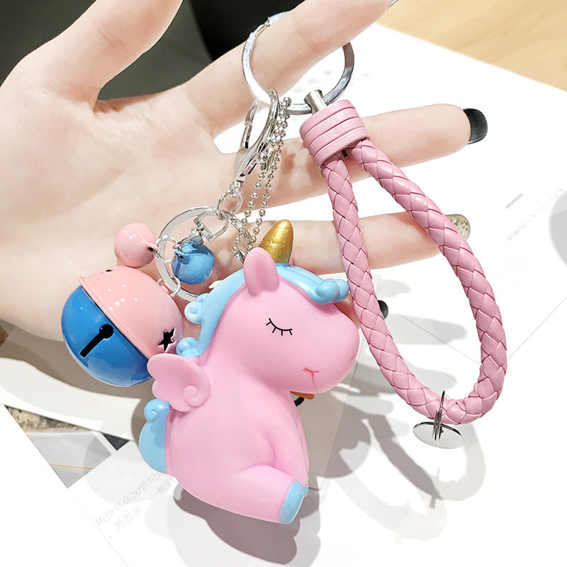 Unicorn Hair Ball Silicone Keychains