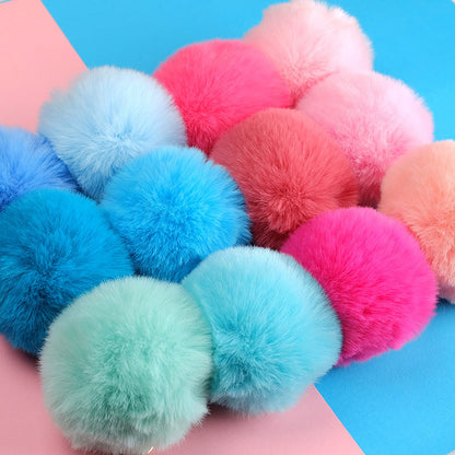 Imitation Rex Rabbit Fur Ball Keychain