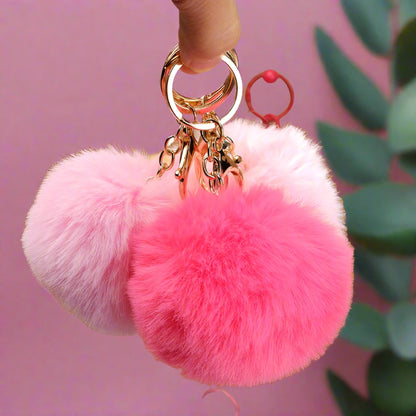 Imitation Rex Rabbit Fur Ball Keychain