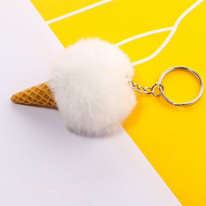 Ice Cream Plush Keychain