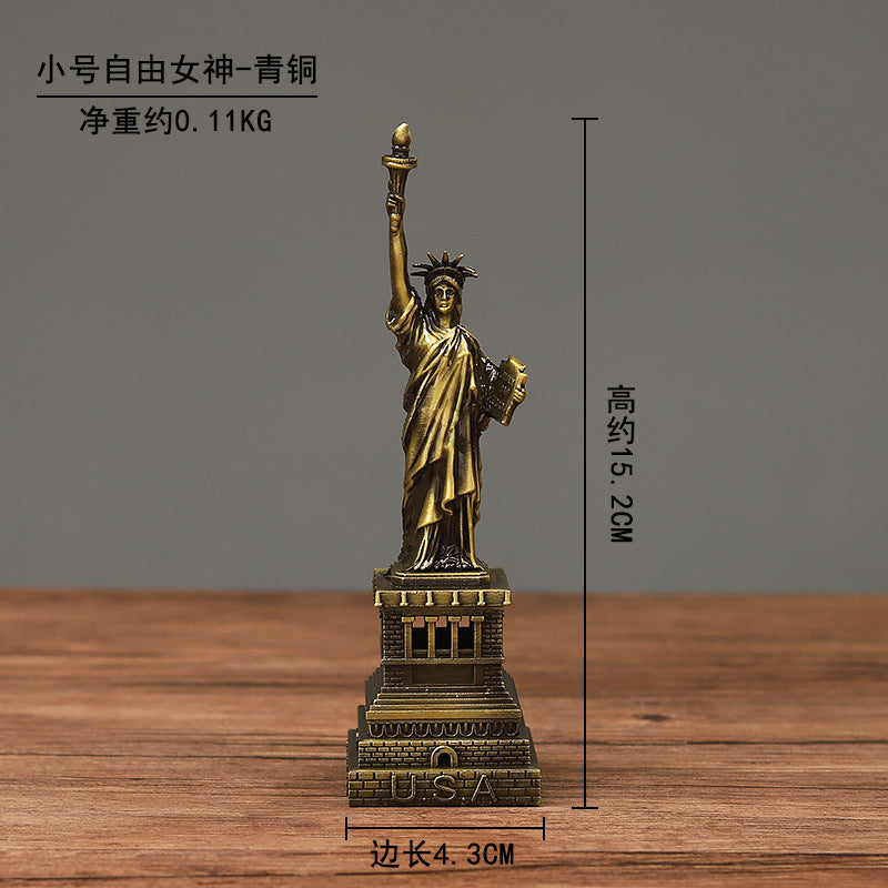 Alloy Handicraft Statue  Liberty Model Ornament