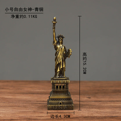 Alloy Handicraft Statue  Liberty Model Ornament