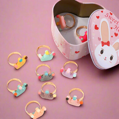 Randomly 10 Pack Girl Crown Rings Wholesale 41424928