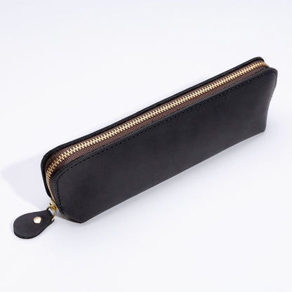 Retro Fashion Genuine Leather Creative Pencil Case