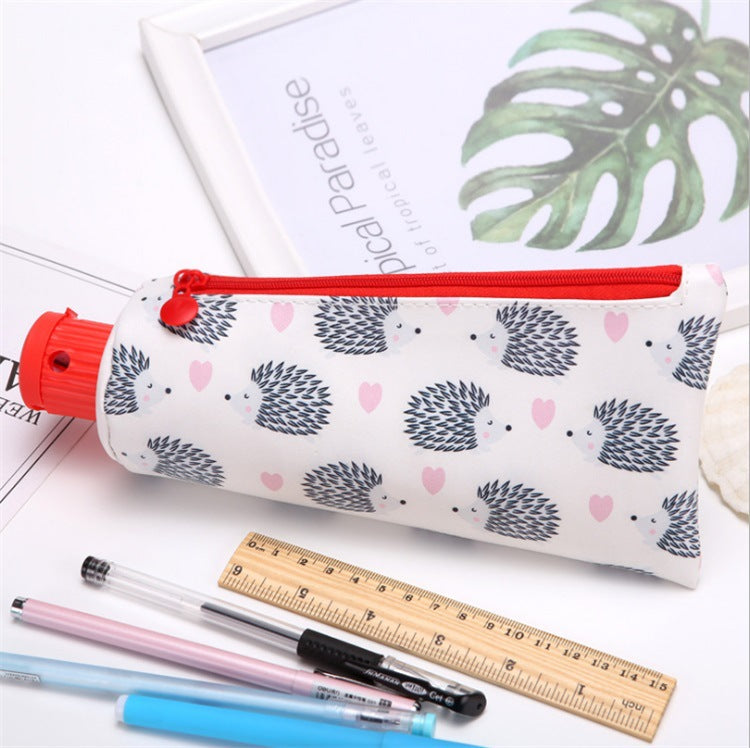 PU Toothpaste Shaped Pen Bags with Pencil Sharpeners