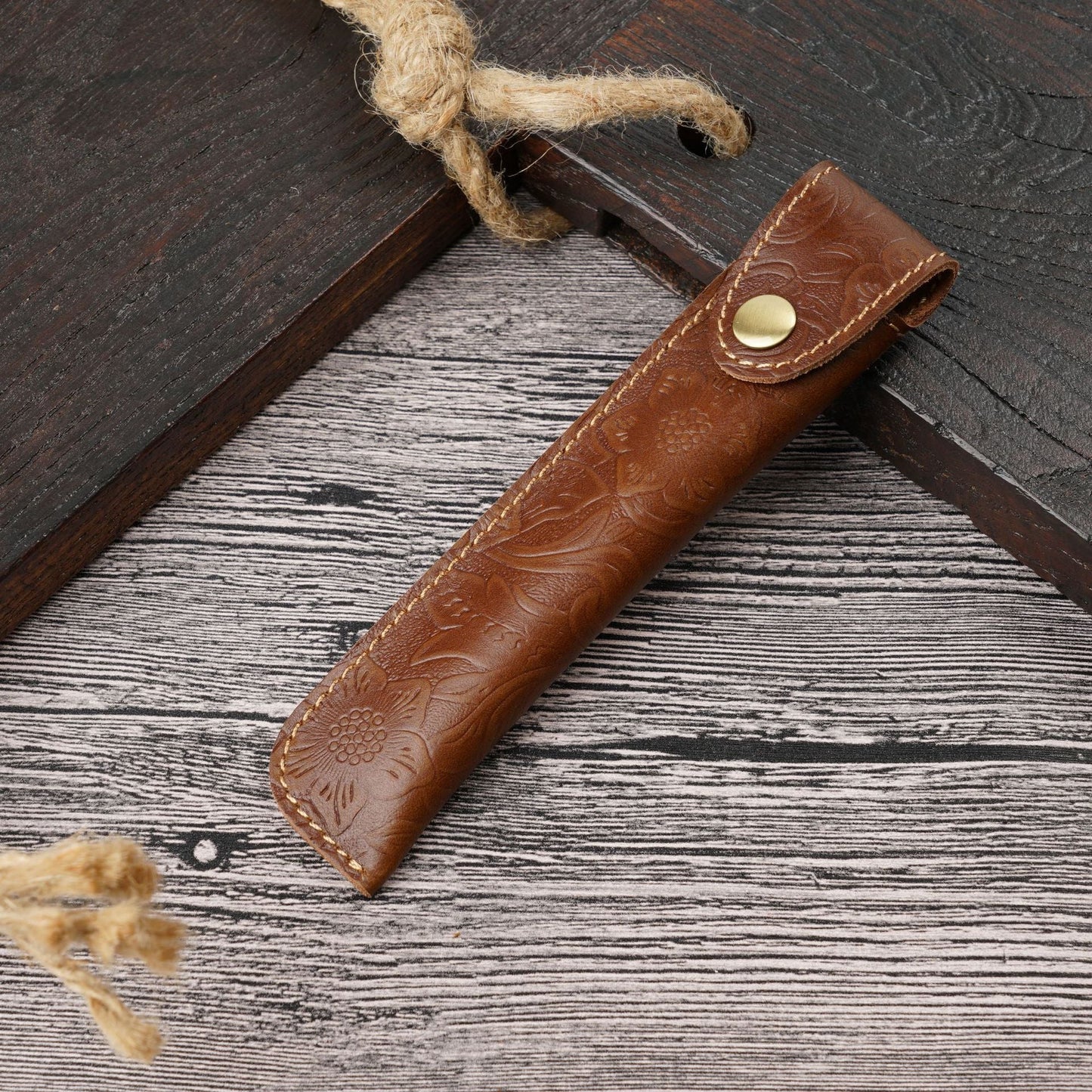Vintage Handmade Top Layer Cowhide Creative Pencil Case