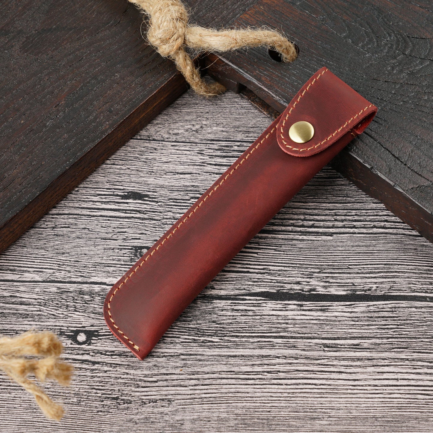 Vintage Handmade Top Layer Cowhide Creative Pencil Case