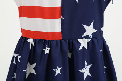 Independence Day Dresses Polyester Baby Clothes