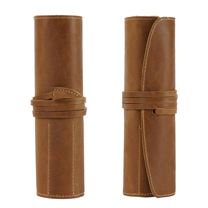 Vintage Cowhide Multifunctional Pencil Case