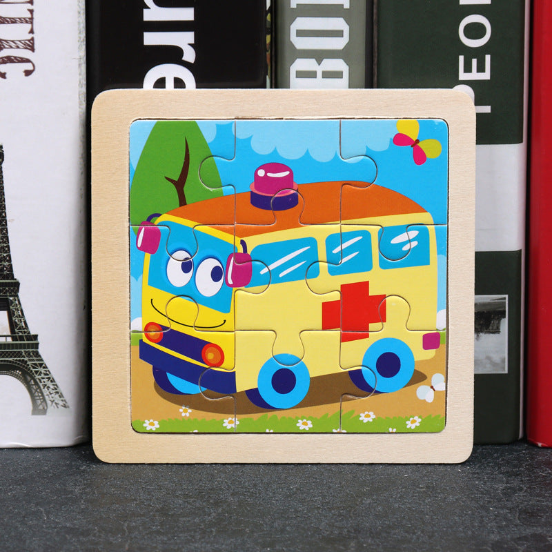 Wholesale Cartoon Animal Jigsaw Puzzle Wooden TOY