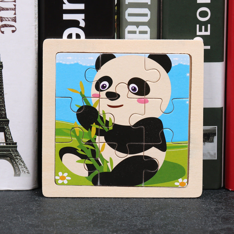 Wholesale Cartoon Animal Jigsaw Puzzle Wooden TOY