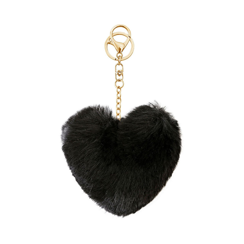 Love Hair Ball Tassel Keychain Women Bag Pendant
