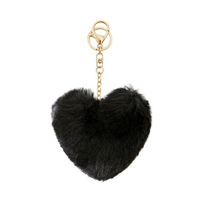 Love Hair Ball Tassel Keychain Women Bag Pendant